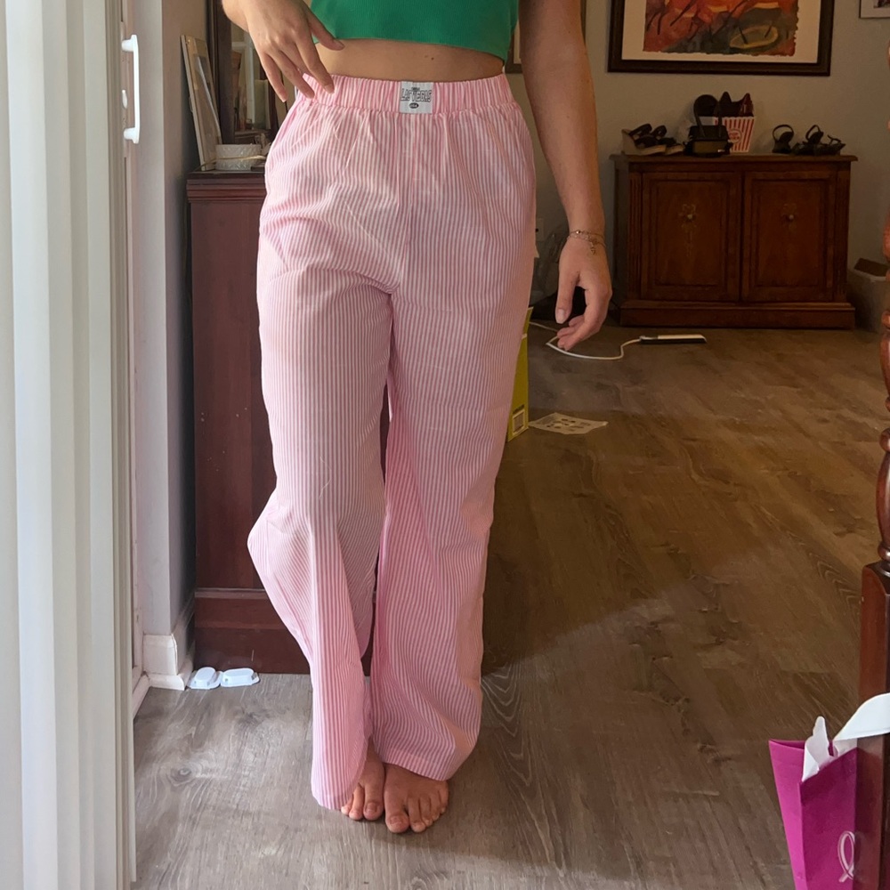 Pink Striped Women's Pants